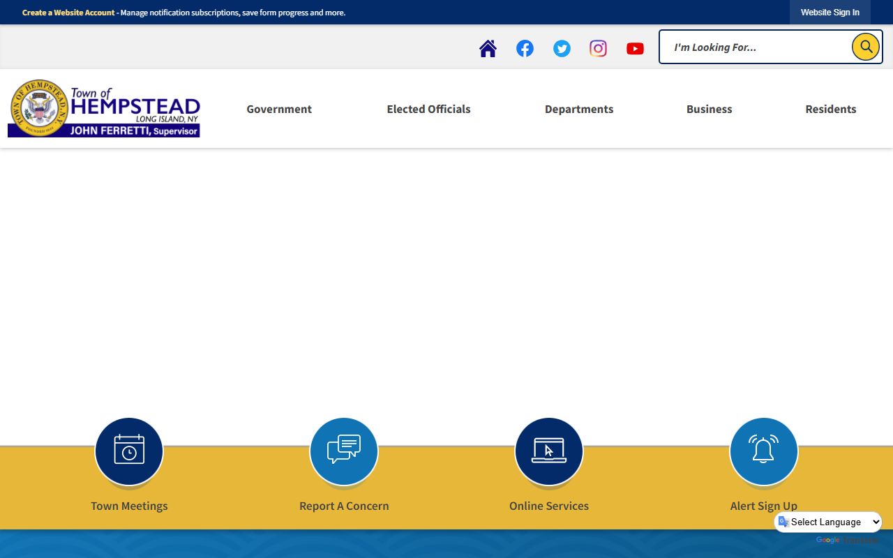 Hempstead marriage license information from Town of Hempstead website