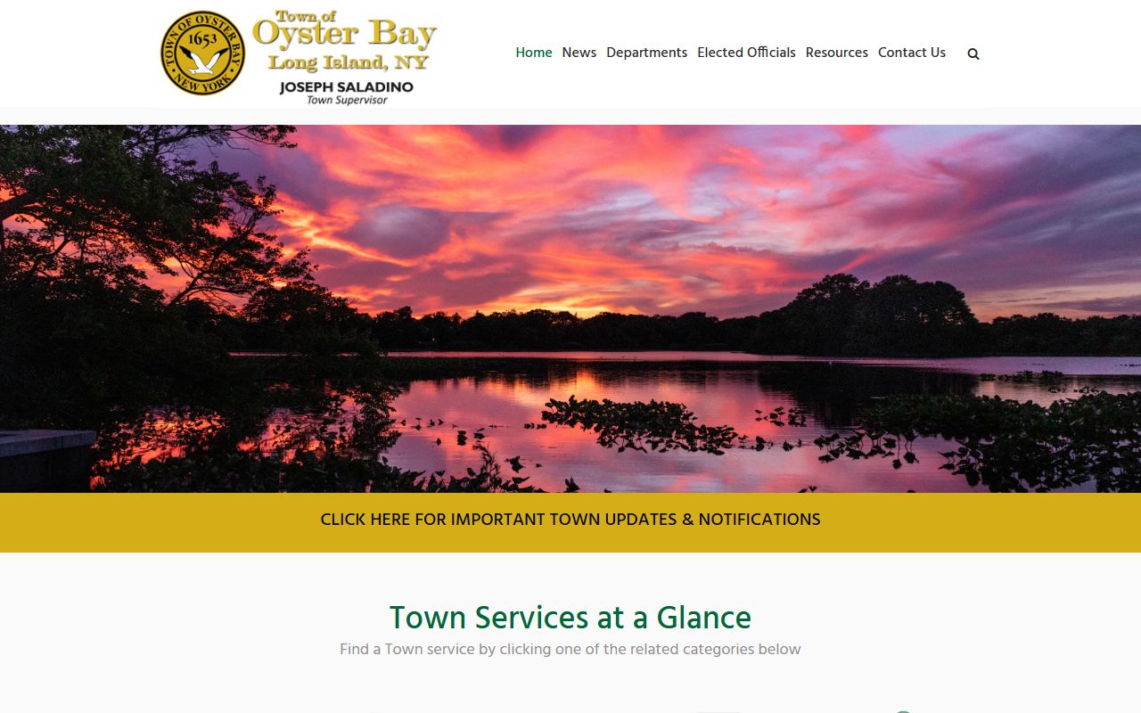 Oyster Bay marriage license resources from Town of Oyster Bay government website