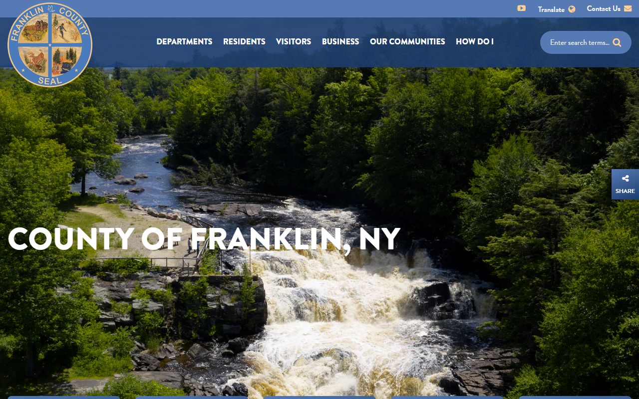 Franklin County Clerk website for marriage license records