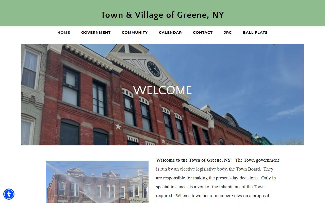 Greene County government website with vital records information