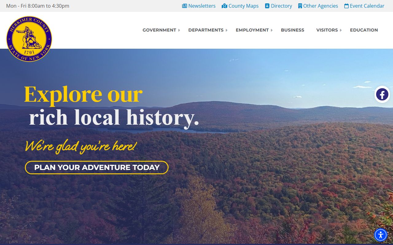 Herkimer County government website with county services