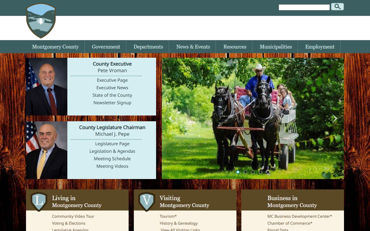 Montgomery County Clerk website for marriage license records