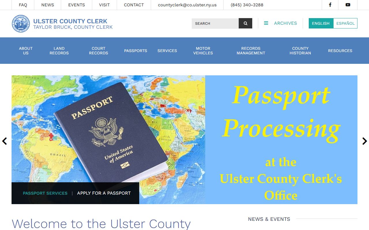 Ulster County marriage license information from county clerk website